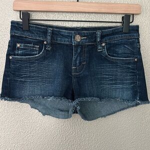 Womens Juniors STS Blue Denim Jean Low Rise Shorts, Size 3
